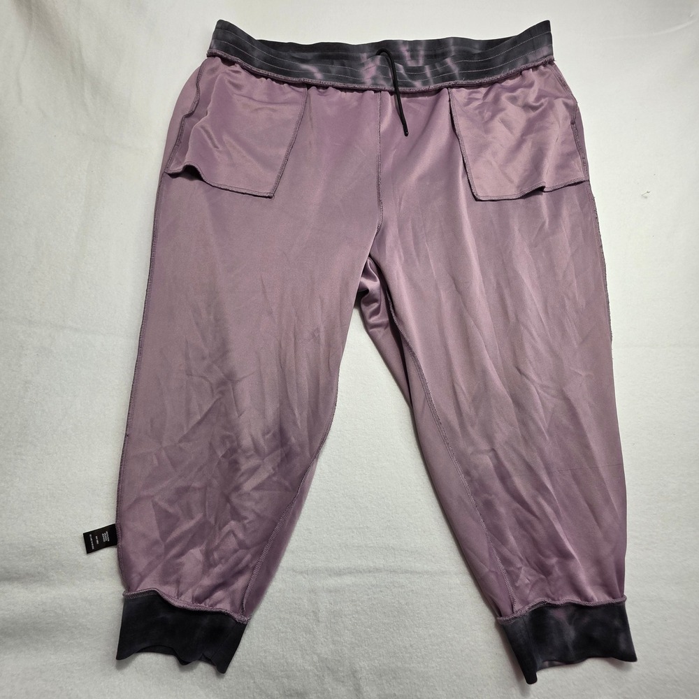 Torrid Purple Black Tie Dye Joggers Size 4 Plus Size Crop Sweatpants Pockets - Picture 11 of 12